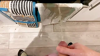 jjreilly79 pissing in the kitchenette - pee soaked cook up towel and oven gloves - nasty&excl;